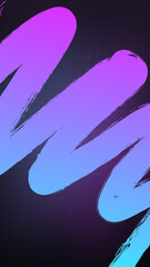 Neon Brush Stroke Background. Abstract neon brush strokes on a dark background, ideal for trendy digital designs and posters.