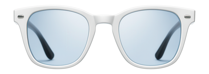 Wayfarer blue light blocking glasses with glossy white frames