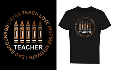 Black History Month Teacher Silhouette Design An African American educator imparts love and knowledge rendered in a striking silhouette style perfect for educational resources and