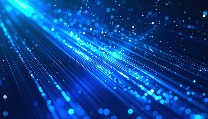光の粒子が流れるデータネットワーク