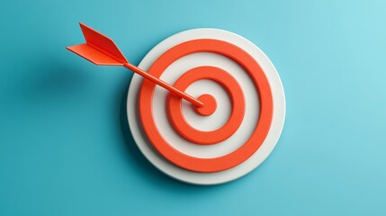 Colorful target with arrow, symbolizing focus and goal achievement in business.
