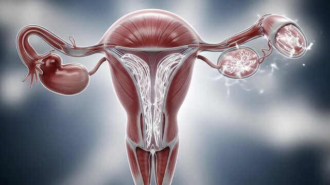 Female Reproductive System Anatomy Visualization Medical Illustration