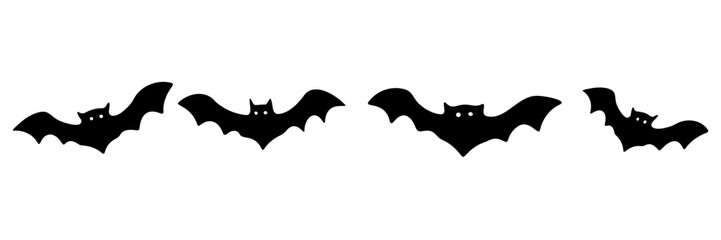 halloween bat vector,black silhouette of bats,black and white