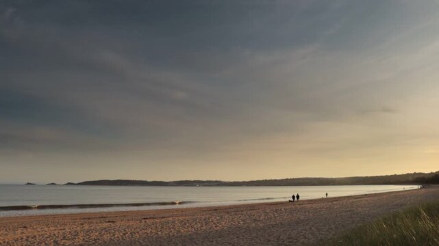 Time-Lapse of Sunset Over Swansea Beach, Wales, U.K.