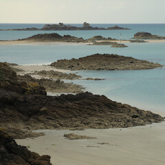 Seascape at low tide (Pointe du Chevet in french Brittany)