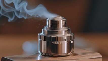 Vaporizing Device: A close-up image of a modern vaporizer releasing billowing vapor. The intricate design and texture are captured in sharp focus, hinting at the advanced technology within.