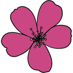 Simple Flower Illustration Isolated