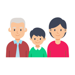Obraz premium Family Icon Doodle Offset Fill