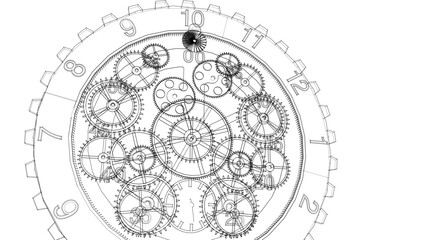 clock graphic symbol 3d illustration	
