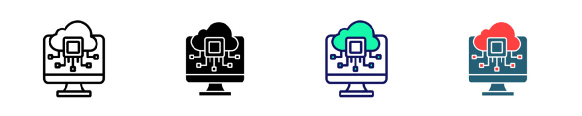 Edge Computing  Icon Set Multiple Style Collection