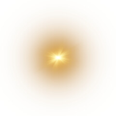 Obraz premium Magic Gold Light Show with Laser Rays, Disco Glare, and Futuristic Sparkle Effects