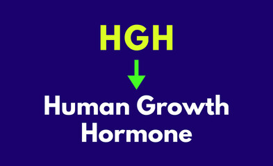 Fototapeta premium HGH Meaning, Human Growth Hormone