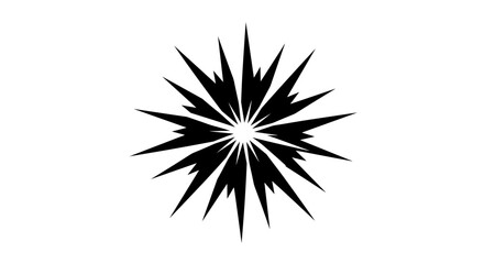 Fototapeta premium Black abstract symmetrical starburst shape design
