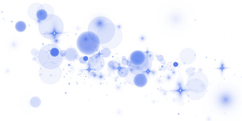 Blue Transparent Bokeh Light Background with Soft Blur and Holiday Sparkle for Elegant Abstract Design