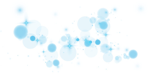 Magic Blue Bokeh Glow with Soft Focus Circles and Gentle Shine for Celebration or Party Design