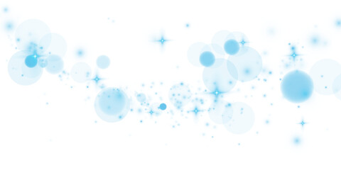 Magic Blue Bokeh Glow with Soft Focus Circles and Gentle Shine for Celebration or Party Design