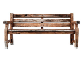 Relaxing on a rustic wooden bench in a peaceful park setting outdoor furniture tranquil environment side view