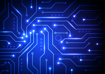 Digital Abstract Circuit Background, Design for futuristic circuits data flow and cyberpunk technology.