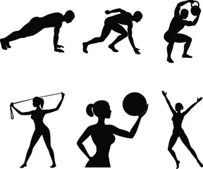 silhouettes of people