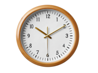 wall clock isolated on white