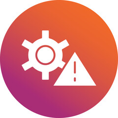 Risk  Gradient Circle Icon, risk line icon – danger, threat, hazard, warning, safety risk symbol, risk, danger icon, hazard icon, warning symbol