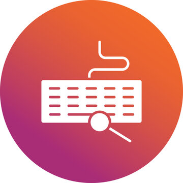  Keylogger Gradient Circle icon, keylogger line icon &ndash; keystroke logging, spyware, data theft, cybersecurity threat symbol