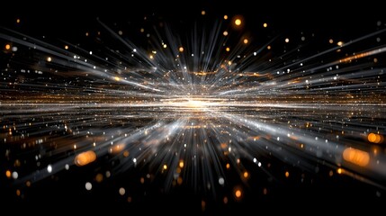 Obraz premium A dazzling explosion of luminous energy with vibrant rays of light radiating outward against a dark abstract backdrop