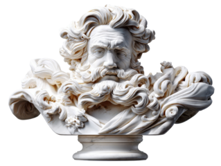 lion statue isolated on white