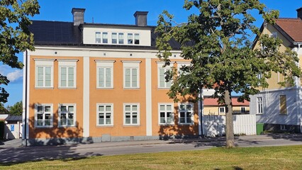 Sweden. Streets and houses in the city of Västervik in Sweden. Kalmar County. © Andrii