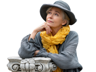 young woman in winter clothing