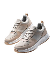Sneakers isolated on white background, stylish casual shoes designed for comfort, versatile fashion footwear suitable for walking, training, sports, running, daily wear, modern lifestyle, lightweight 