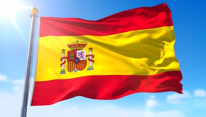flag of spain waving