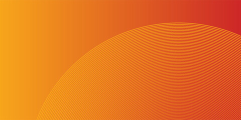 Abstract Red, Orange Waving Circles Lines Technology Background. Modern Orange Gradient with Glowing Lines, Shiny Geometric Shape Diagonal.