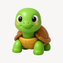 Obraz premium Cute cartoon turtle illustration.