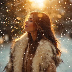 the girl in the fur coat