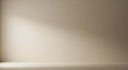 Minimalist wall background with soft beige tones and subtle shadows