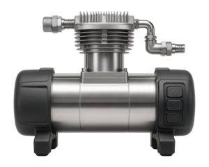 High-pressure piston compressor with stainless steel components for use in a chemical processing plant.