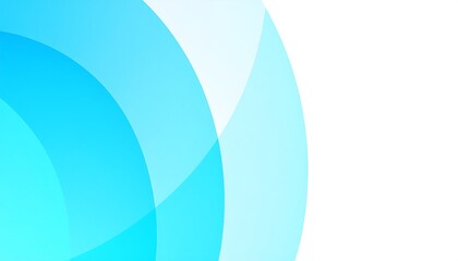 Abstract Blue Arcs on White Background.