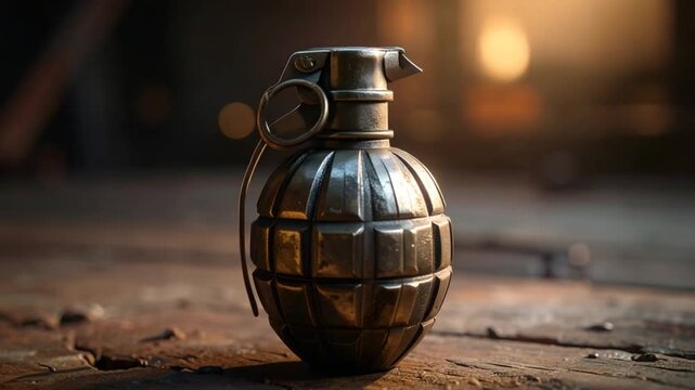 Vintage grenade closeup