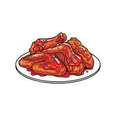 Vector Fried Chicken Fast Food Illustration &ndash; Fast Food