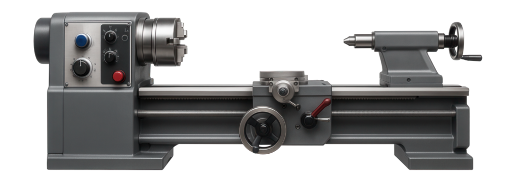 Floor-standing lathe with a gap bed, suitable for handling large workpieces.