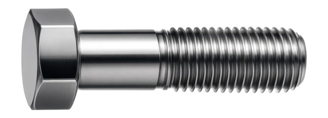 Metric hex head screw for precision engineering applications.