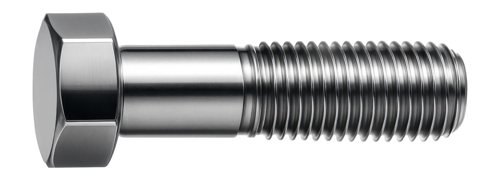Metric hex head screw for precision engineering applications.