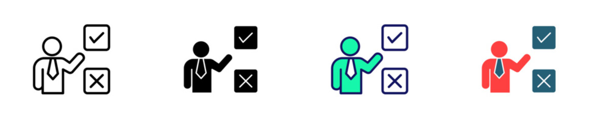 Decision Making  Icon Set Multiple Style Collection
