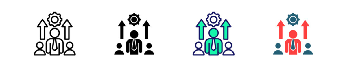 Leadership Development  Icon Set Multiple Style Collection

