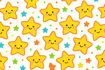 Obraz premium Fun and Cheerful Star Pattern A Delightful Design for Various Projects