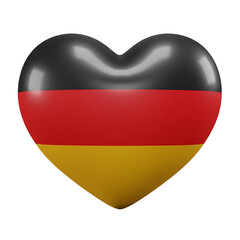 Obraz premium German Heart: A 3D Render of the German Flag in a Heart Shape