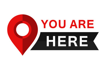 You Are Here Location logo. Marker location you are here Vector illustration