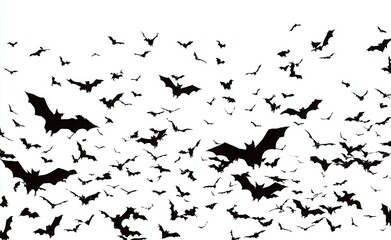 Fototapeta premium halloween bat, kawaii bats, set of bats