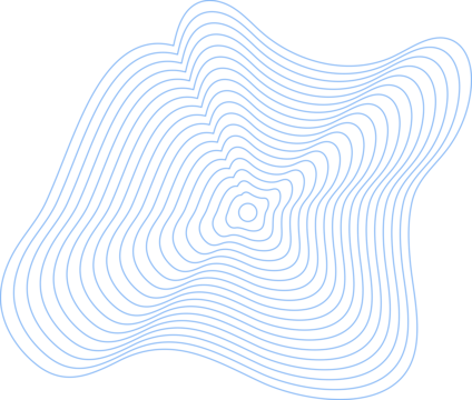 Circle dynamic amorphous shape fluid form with line blue gradient